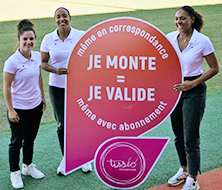 Océane BORDES, Maïlys TRAORE, et Sarah GBIZIE, du Stade Toulousain Equipes Féminines