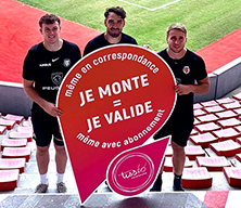 Joshua BRENNAN, Richie ARNOLD et Anthony JELONCH du Stade Toulousain