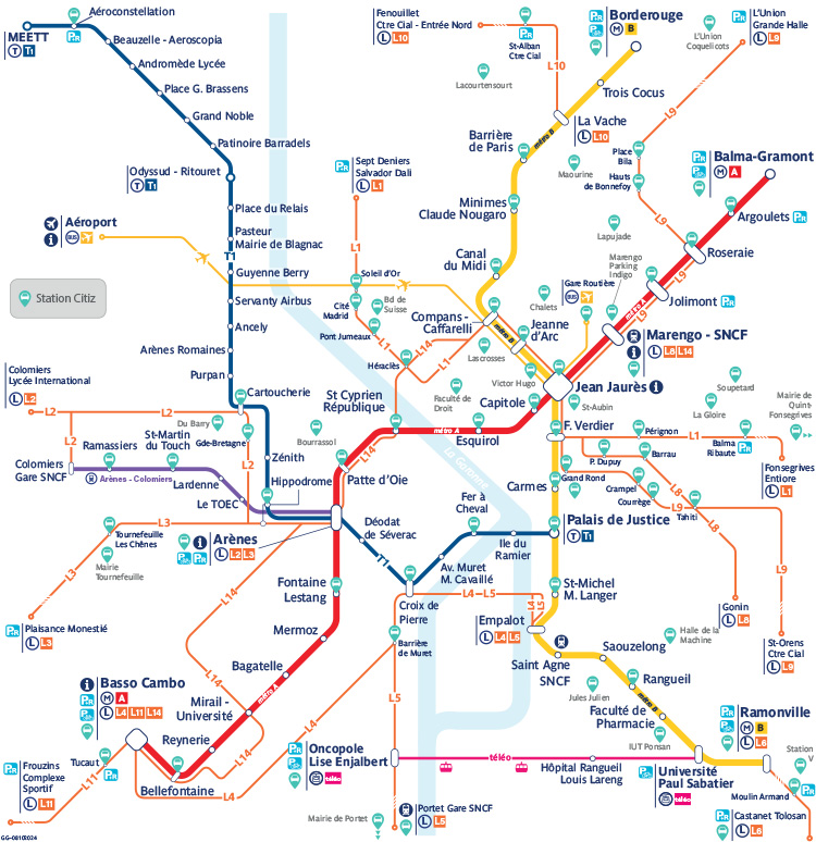 Plan des stations Citiz